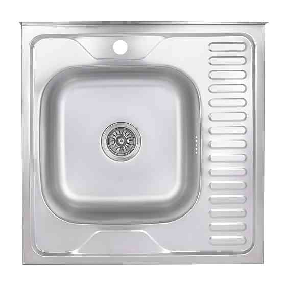 Кухонная мойка Brinex 6060-L 0,6 мм Satin (BRIN6060LSAT06) Киев