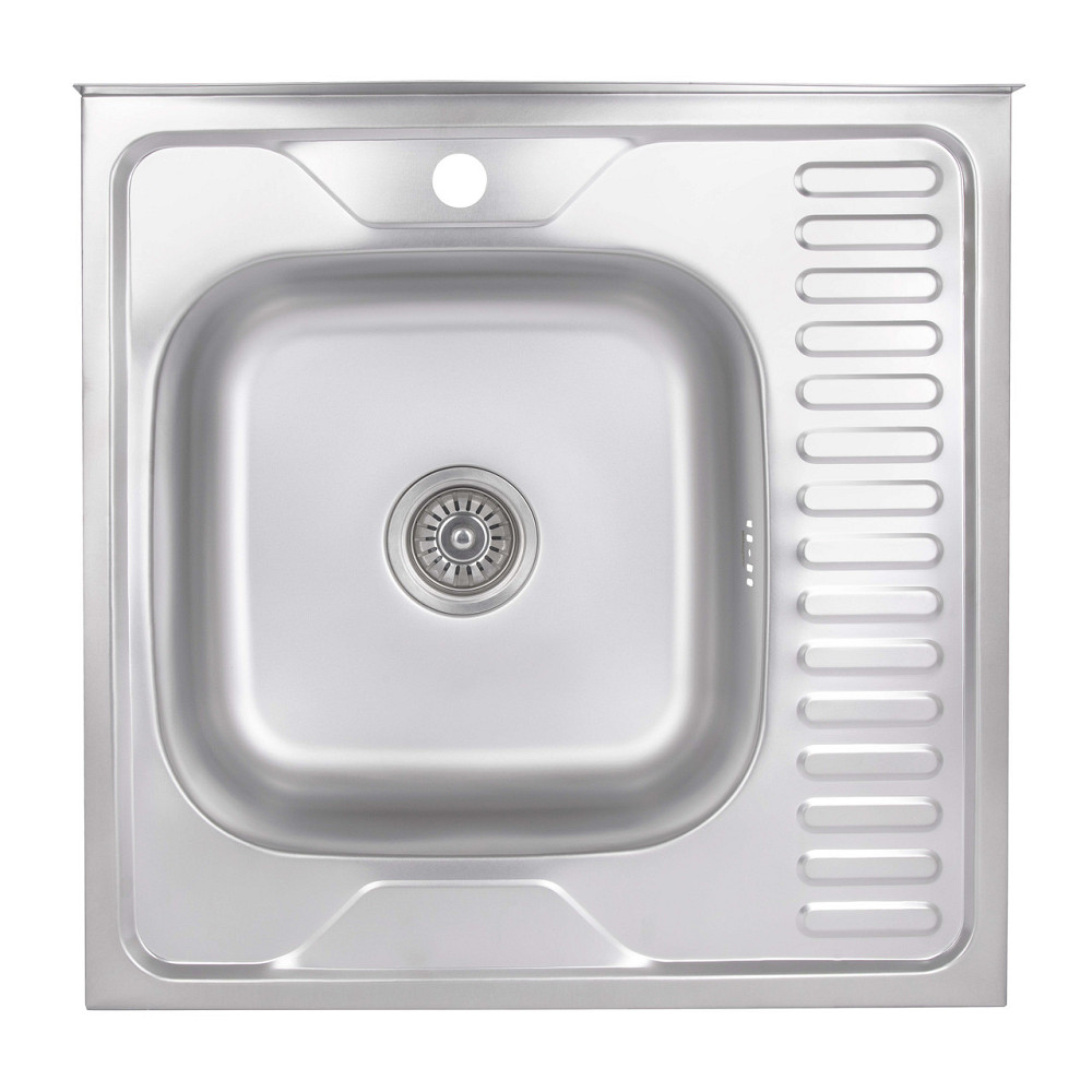 Кухонная мойка Brinex 6060-L 0,6 мм Satin (BRIN6060LSAT06) Киев - изображение 1
