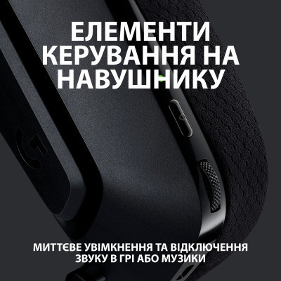 Навушники Logitech G535 Lightspeed Wireless Gaming Headset Black (981-000972) Вінниця - фото 9