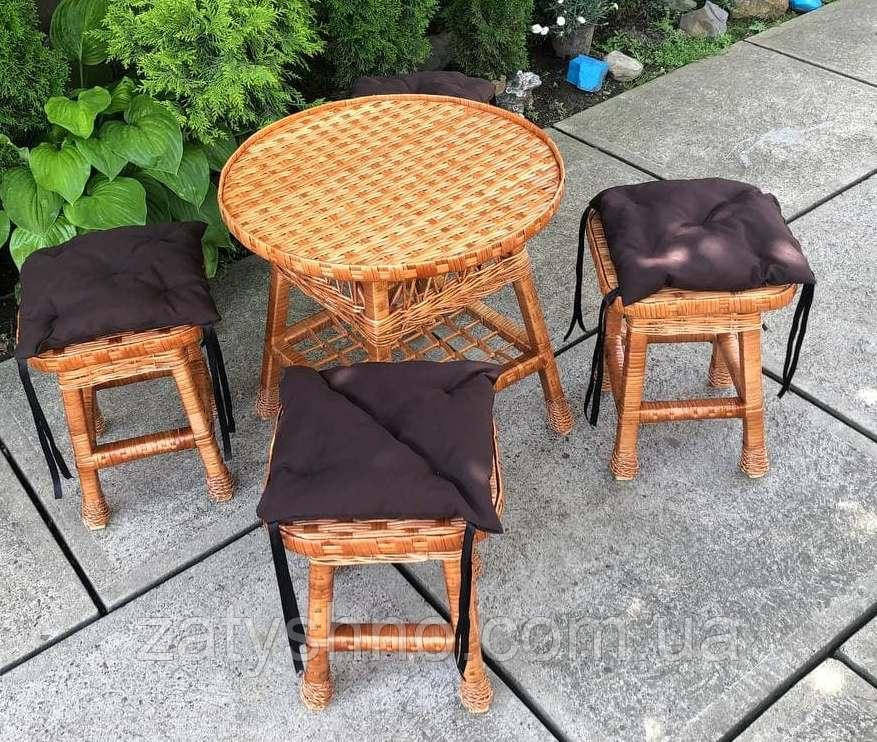 Набор мебели из лозы с табуретками Киев - изображение 5