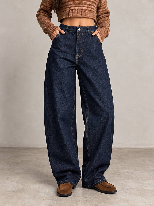 Джинси жіночі It’s Basic 2952-7W6-50 Skater Jeans банани неварені темно-сині, темно-синій, 38, 38, 82 см, 110 см Київ - фото 1