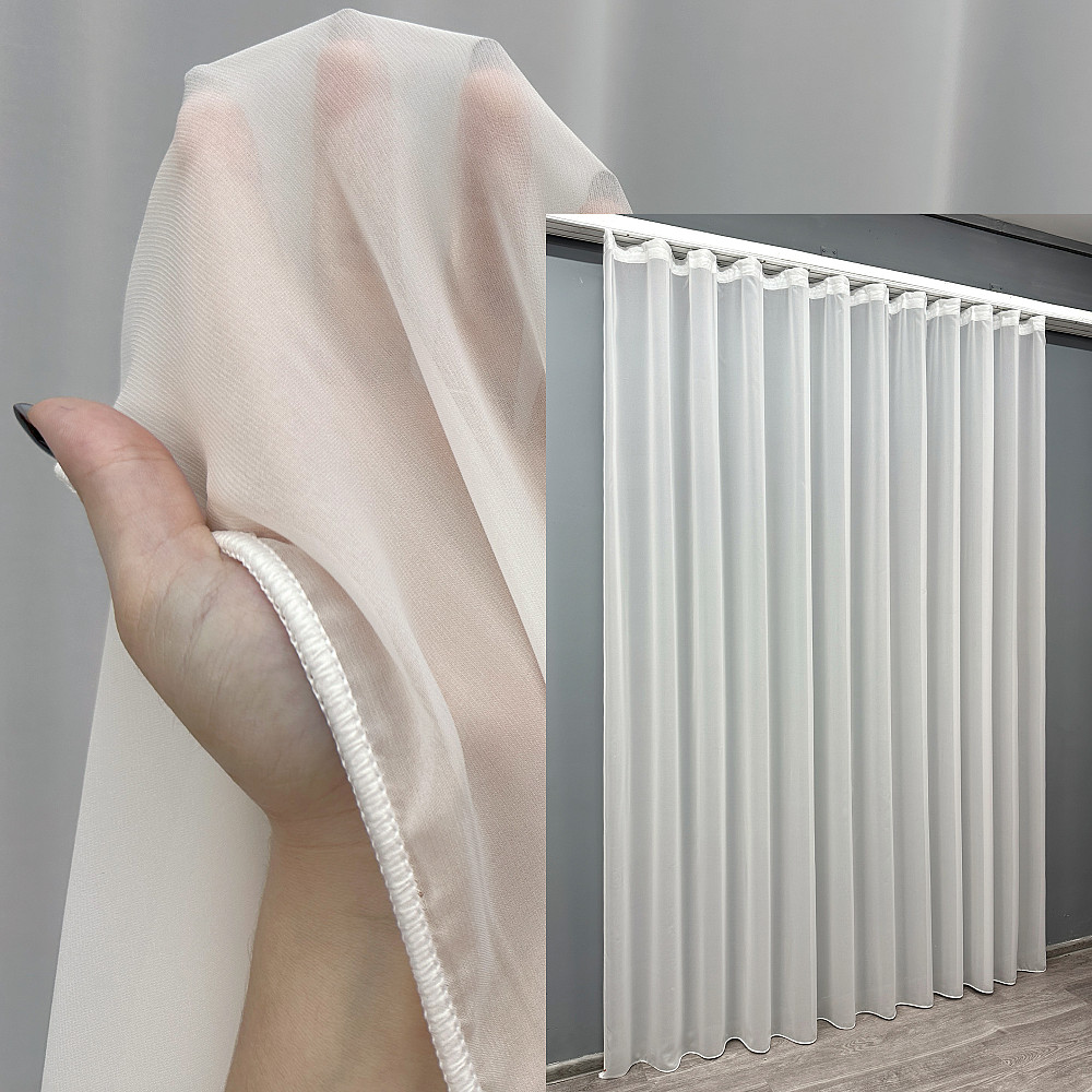 Тюль VR-Textil Креп-масло Теплый белый 300х270 см (40-181) Киев - изображение 1