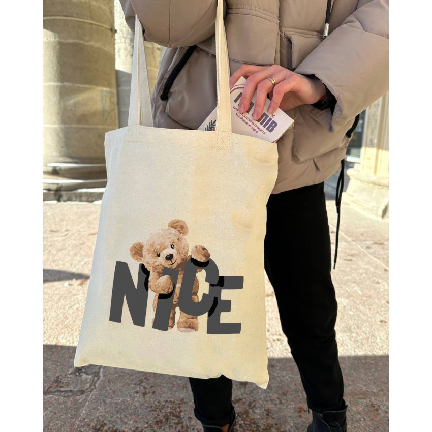 Екошопер BookOpt BK4054 Nice Teddy Bear бежевий Київ - фото 10
