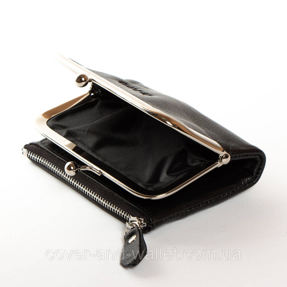 Небольшой женский кожаный кошелек в ретро стиле красно-черного цвета Helen Verde 6133 Киев - изображение 10