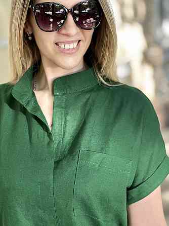 Жіноча лляна сукня літня "Avrora" оптом та по дропшипінгу | Норма 42-44, Смарагдовий Київ