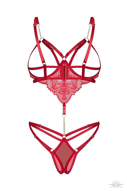 Боді Obsessive Matildea crotchless teddy L/XL Sex Aura Київ - фото 3
