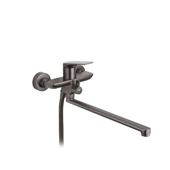 Змішувач для ванни Kroner KRP Graz - GRP070 з душовим гарнітуром, графіт Київ