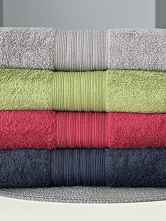 Комплект рушників Ideal Textile з бордюром 2 шт (50х90см + 70х140см) 500 г/м2 (56860401) Чернівці - фото 2