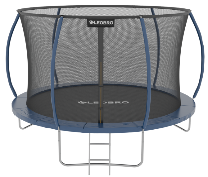 Батут дитячий LEOBRO Premium Pro 252 см із внутрішньою захисною сіткою 8FT Синій Київ - фото 3