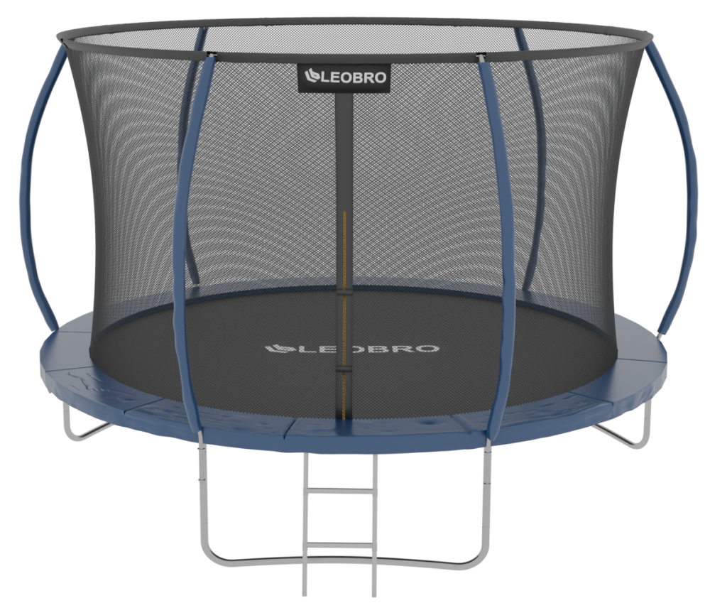 Батут детский LEOBRO Premium Pro 252 см с внутренней защитной сеткой 8FT Синий Киев - изображение 3