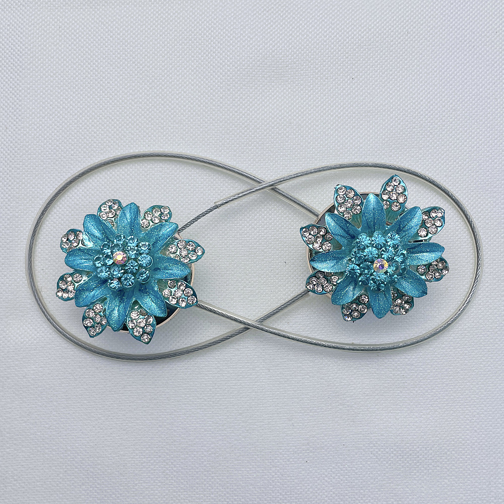 Магніти для штор та гардин "Flowers" набір 2 шт Блакитний (81-224) Київ - фото 5