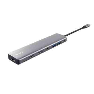 Концентратор Trust USB-C 7-in1 2xUSB-А 3.2/2xUSB-С/2xHDMI/DP aluminiu 0.16m grey (25661_TRUST) Вінниця