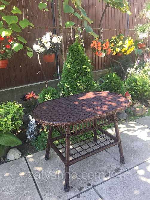 Стол  коричневой плетеный из лозы Киев - изображение 4