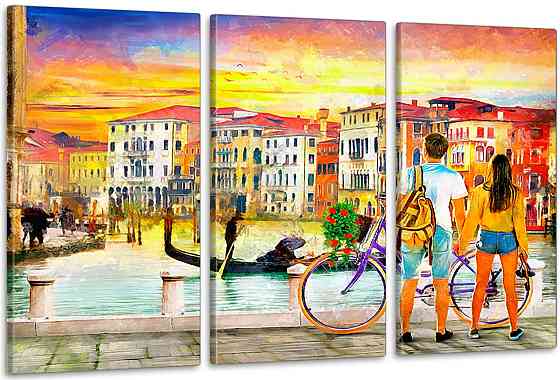 Модульная картина в гостиную / спальню  Закохана пара    ART-246_3A Киев