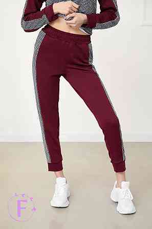 Повсякденний жіночий костюм із трикотажу "Flex" оптом | Норма і батал | Розпродаж моделі Марсала, 46-48 Київ