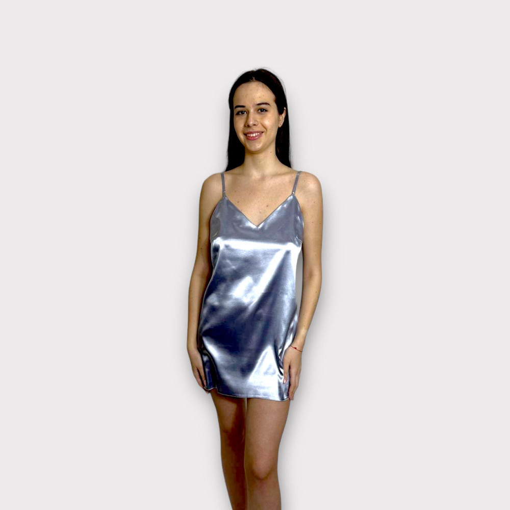 Комплект ночная рубашка с халатом Серый S Харьков - изображение 6