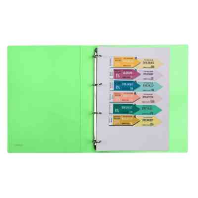 Папка на кольцах Axent А4 с 4-мя кольцами 700 мкм 35 мм Прозрачная зеленая (1208-26-A) Винница