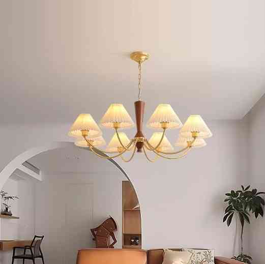 Светодиодная люстра Пем 5031 (Золотая) на 8 плафонов Винница