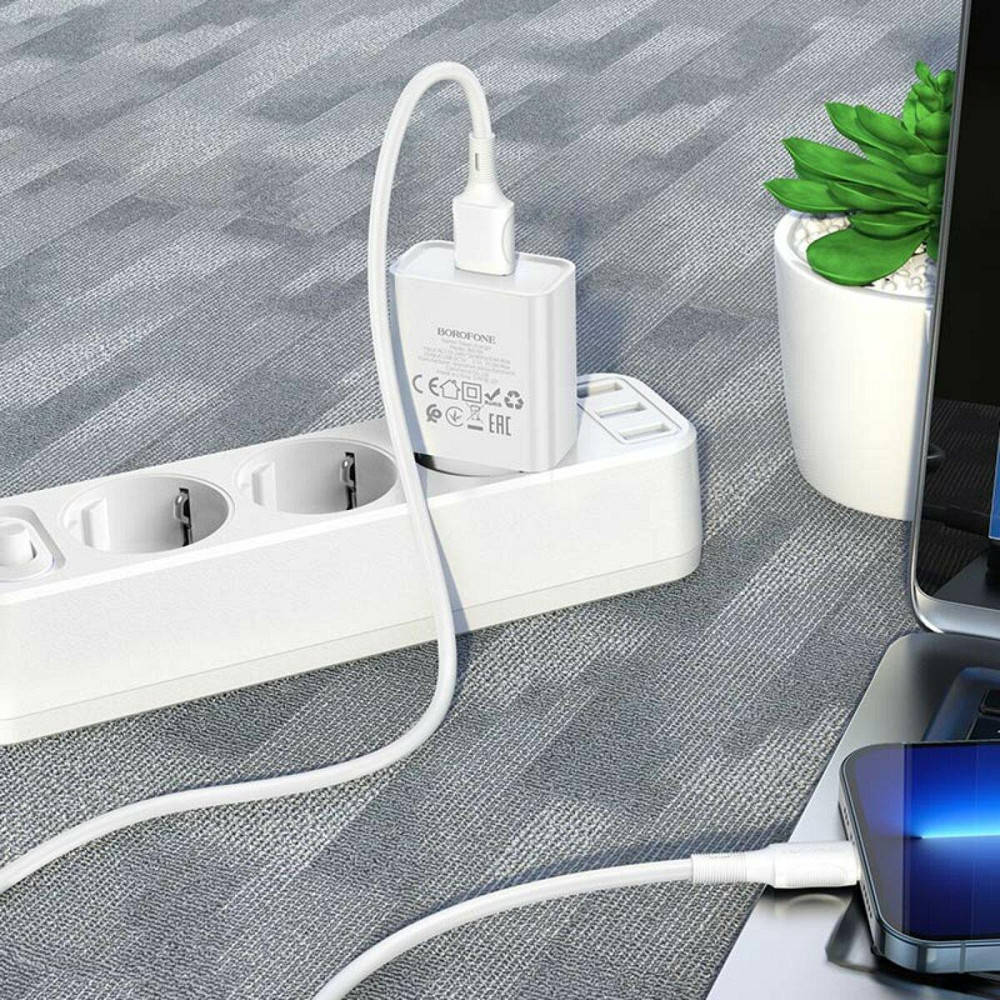 Сетевое зарядное устройство BOROFONE BA74A Aspirer single port charger set, цвет белый BA74ALW Одесса - изображение 7