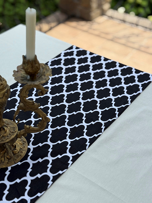 Ecotton Ранер доріжка Ecotton DUCK 45x170 см для обіднього столу водовідштовхувальна чорно-біло Коломыя - изображение 5