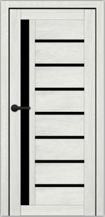 Двері міжкімнатні Syndicate doors SD-101 Санома платином скло чорне 900х2000 мм Київ
