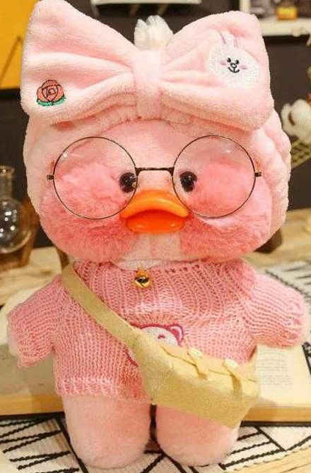 Жовта качка Лалафанфан-коченя в окулярах гойдалка Київ - фото 6