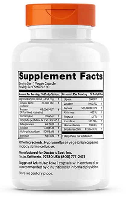 Травні ферменти Doctor's Best Digestive Enzymes 90 капс Київ - фото 2