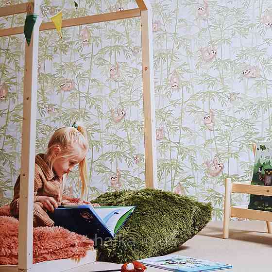 Шпалери флізелінові BN Doodleedo 0,53 х 10 м дитячі тропіки ведмеді коали коричневі зелені сірі Київ