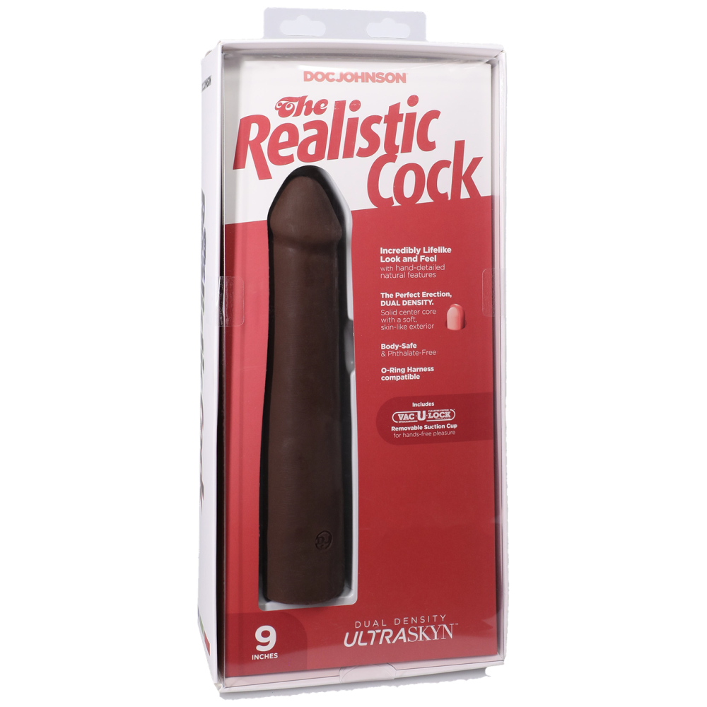 Фалоімітатор Doc Johnson The Realistic Cock ULTRASKYN - 9 Inch Chocolate Sex Aura Київ - фото 8