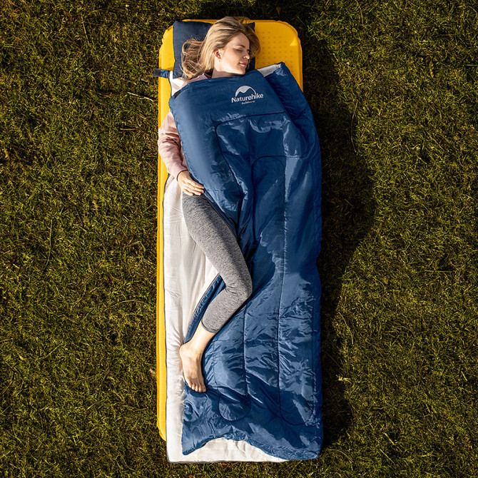 Спальник Naturehike H150 NH19S015-D, (18-25°C), p-р L, синій Киев - изображение 7