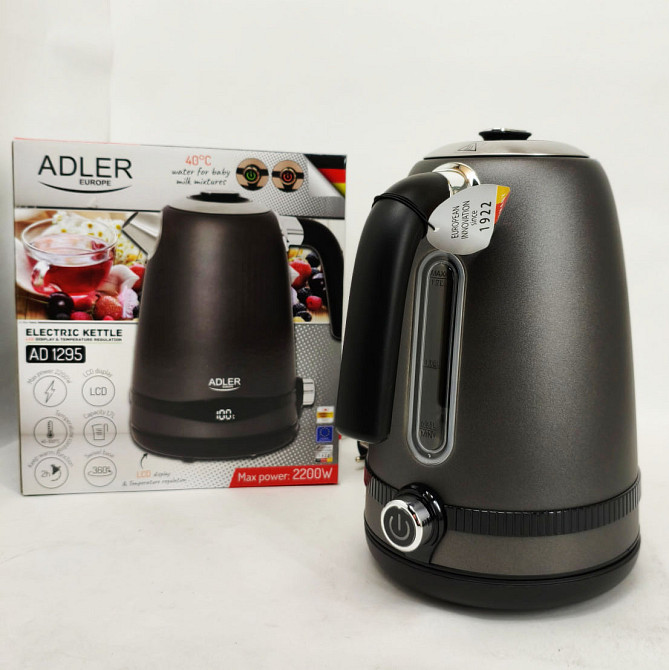 Чайник металевий Adler AD 1295 1.7л 1850Вт електричний з терморегулятором 40-100 ° С Gray IA-44 Львів - фото 18