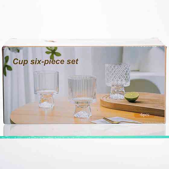 Набір креманок із товстого скла на ніжці 6  штук по 200 мл 64486-69 Київ