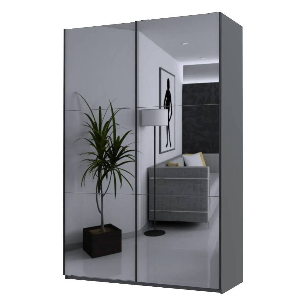 Шафа купе Doros G-Caiser Антрацит 2 Дзеркала / 3 частини 160х60х240 (42005409) (DRS-012242) Львів - фото 3