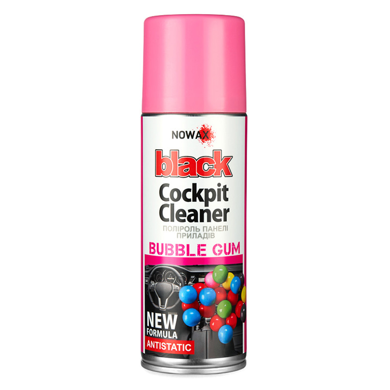 Поліроль для панелі приладів Nowax Cockpit Cleaner Spray Бабл Гам, 200мл Львів - фото 1