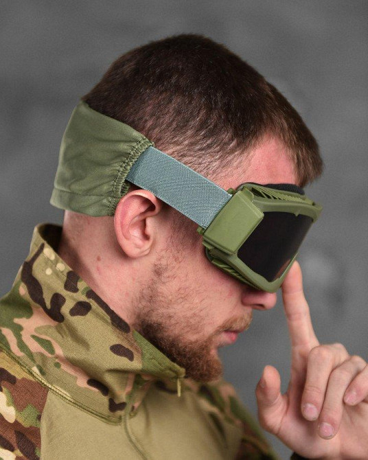 Очки – маска защитные баллистические с вентиляцией олива ВТ6018 Одесса - изображение 2