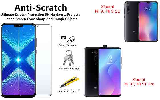 Защитное стекло NeoGlass для Xiaomi Mi 9, Mi 9 SE, Mi 9T, Mi 9T Pro – ультрапрозрачное и устойчивое Киев