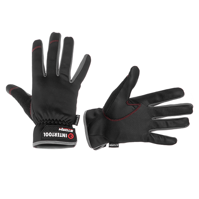Рукавичка зі спандекса, Touchscreen, антиковзне покриття долоні, вставки "Gripteq 3S", 10" (XL), STORM INTERTOOL SP-0182 Київ - фото 1