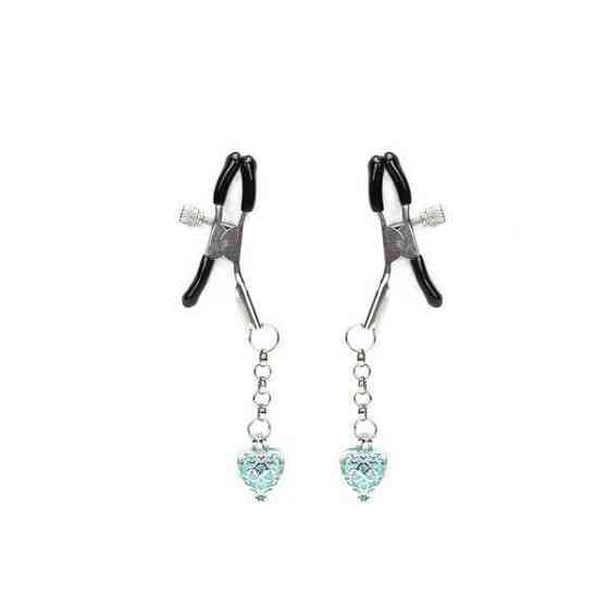 Затискачі для сосків Liebe Seele Glow-in-dark Nipple Clamps Light Blue Sex Aura Київ