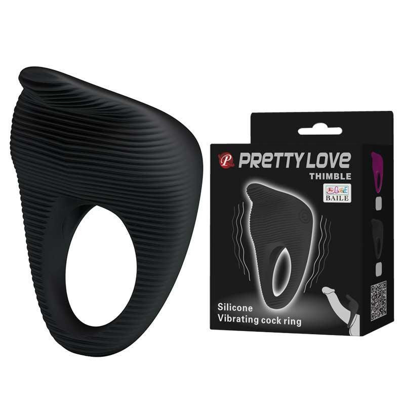 Ерекційне кільце - Pretty Love Thimble Cock Ring Black Sex Aura Київ - фото 1