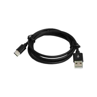 Дата кабель USB 2.0 AM to USB-C 1.0m 2.4A black Patron (CAB-PN-USB-TYPEC-1-B) Вінниця