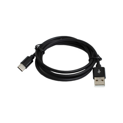 Дата кабель USB 2.0 AM to USB-C 1.0m 2.4A black Patron (CAB-PN-USB-TYPEC-1-B) Вінниця - фото 1
