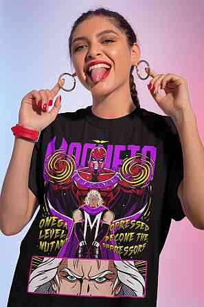 Футболка аниме Фуннй Магнето Вас Ригхт оверсайз (S/M/L) Черний AnimeJ0036 Днепр