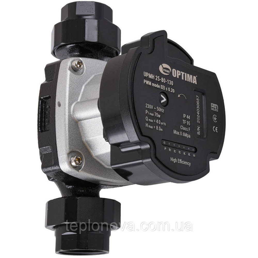 Насос циркуляционный энергосберегающий  Optima PRIME UPMH 25-80AUTO 130мм + гайки Черновцы - изображение 1