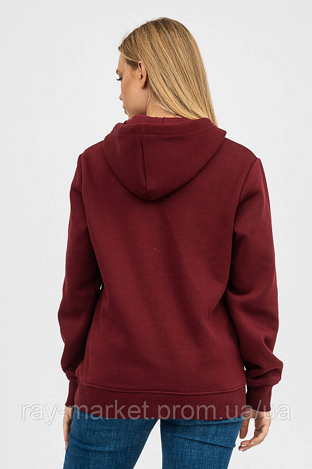 Худи женское базовое утепленное RAY BASIC бордовое (U0401W-Burgundy) 3XL Киев - изображение 5
