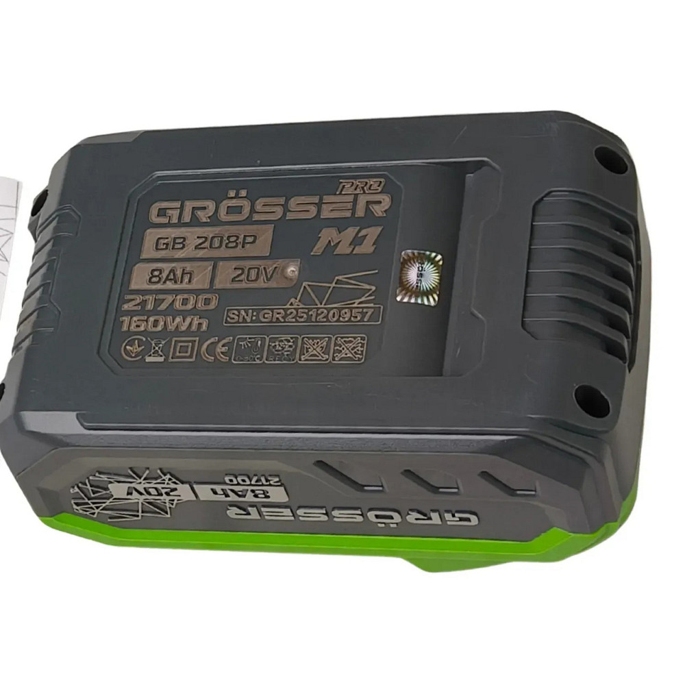 Аккумуляторная батарея Grosser GB 208P PRO 20 В, 8 А·ч, 160 Wh, ток разряда 100 А Киев - изображение 5