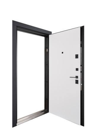 Вхідні двері Abwehr Grand Stellla 515 Чорна текстура + Білий супермат 860*2050 мм Двері для квартири Київ