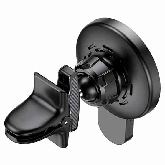 Тримач для мобiльного з БЗП HOCO CA85 Ultra-fast magnetic wireless charging car holder Black Київ