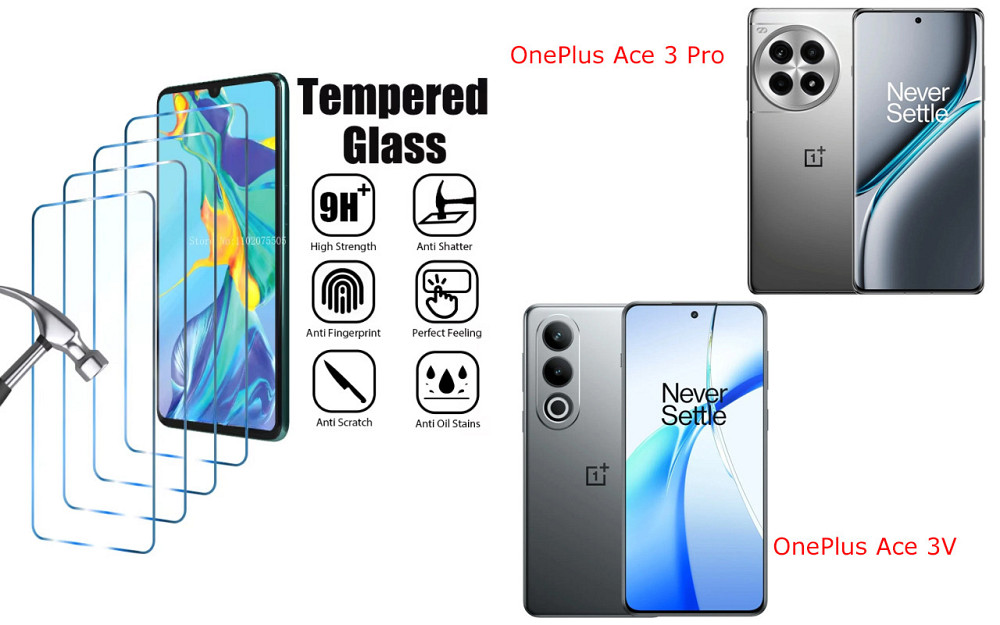 Захисне скло ArmorGlass для OnePlus Ace 3 Pro, OnePlus Ace 3V – стійке до подряпин та ударів Київ - фото 1