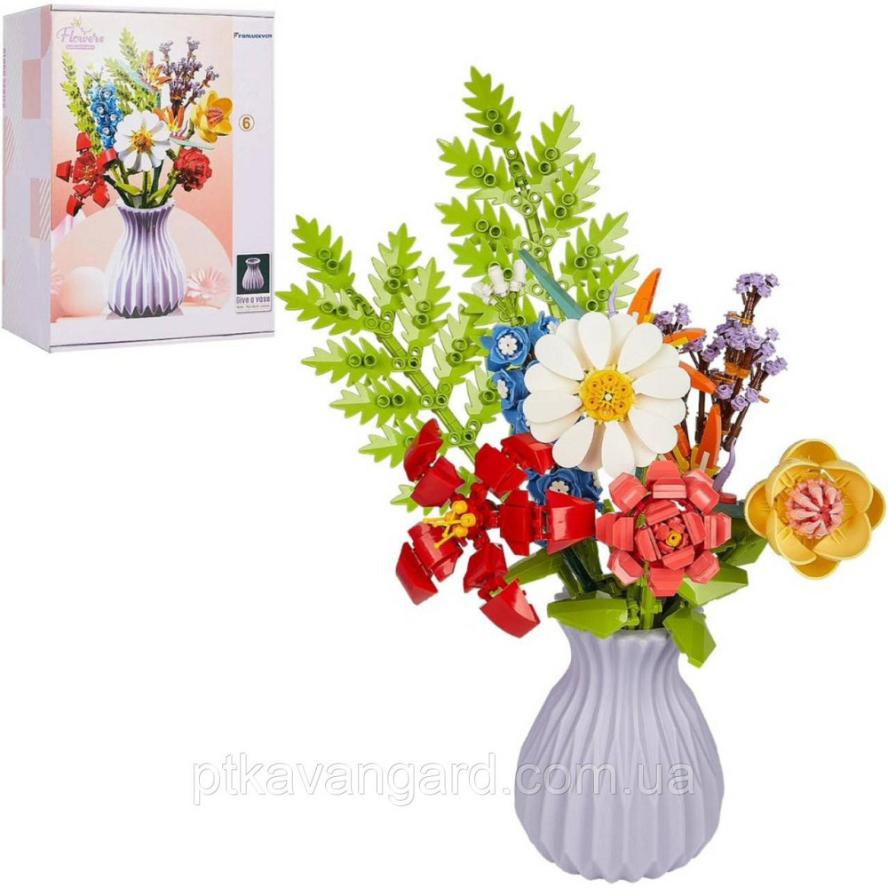 Конструктор блоковий ваза з квітами 742 деталей 109-6 Хмельницький - фото 2