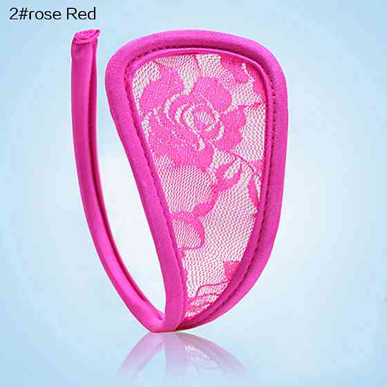 Стрінги без лямок рожеві мереживні - розмір універсальний, спандекс Київ